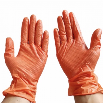heavy duty safety high grip diamond texture nitrile gloves